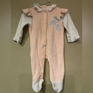 Carters Vintage  Pink and White Kids One Piece /sleeper
